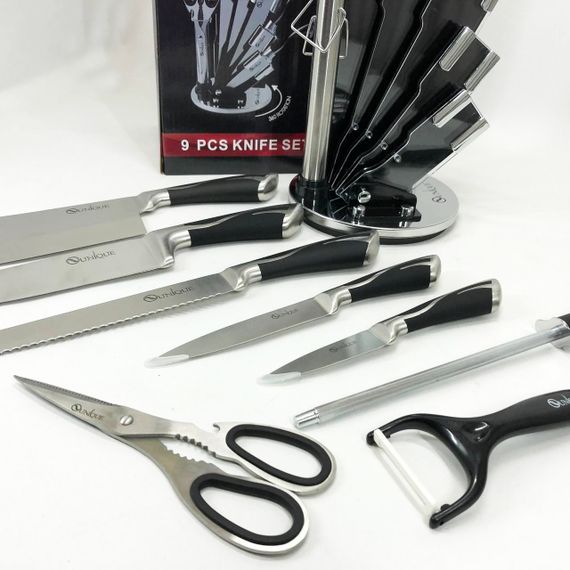 Поварской нож нержавеющая сталь UNIQUE UN-1834, Набор ножей для приготовления пищи, Набор ножей резаков JM-92 | Зображення 9