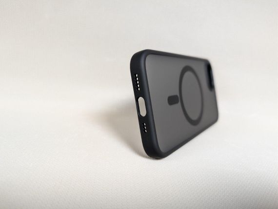 Чохол для iPhone 16e / Айфон 16е, WAVE, матовий, soft-touch, MagSafe, напівпрозорий, чорний | Зображення 2