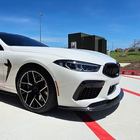 Накладка на передній бампер Lip (для F91/F92/F93 M8, Карбон) для BMW 8 cерія G14/G15/G16 2018- рр | Зображення 3