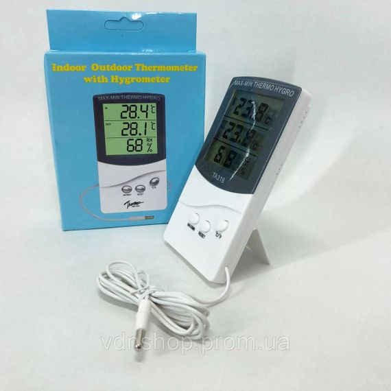 Часы с температурным и влажностным сенсором TA, Гигрометр с внешним датчиком Гигрометр температурой GX-72 | Зображення 8