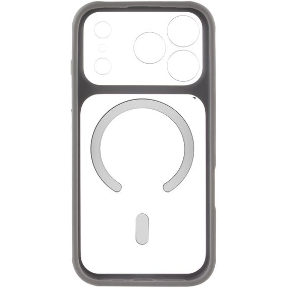Чохол TPU+PC GETMAN Moon Clear with Magnetic Fit для Apple iPhone 17 Pro Max (6.9") Grey | Зображення 2