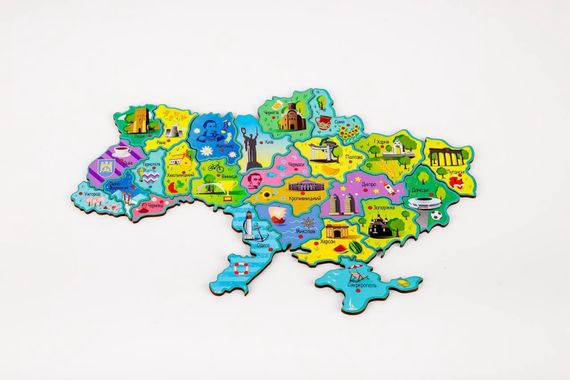 Пазл Мапа України на магніті PuzA4-22926 PuzzleOk | Зображення 1