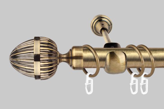 Карниз для штор однорядний металевий 25 мм, Одеон 320 см (стик труб)