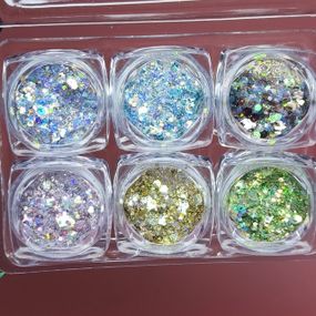 Набір декору для дизайну нігтів №45 (6 баночок)