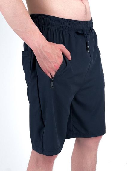 Мужские свободные легкие шорты до колен из плащевки SA395 цвет темно-синий, размер 48/50 | Зображення 1