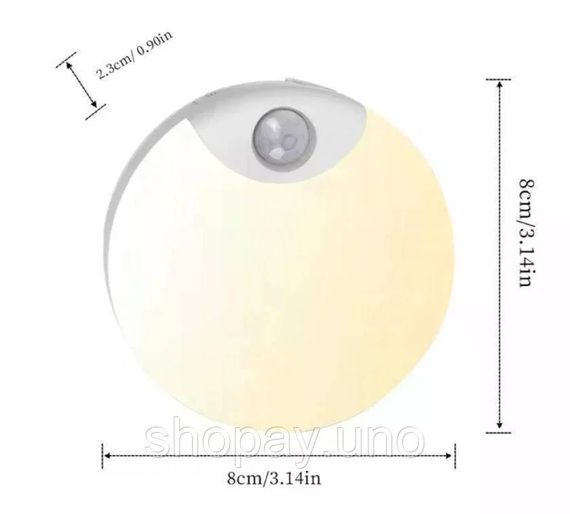 Круглый аккумуляторный LED-светильник AND HA-183 с датчиком движения | Зображення 4
