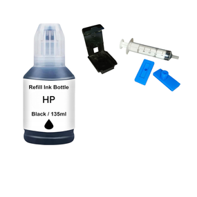 Чорнило 135мл для заправки струйных картриджей HP 121 / HP 140  / HP 301 / HP 305 + клипса с насадками