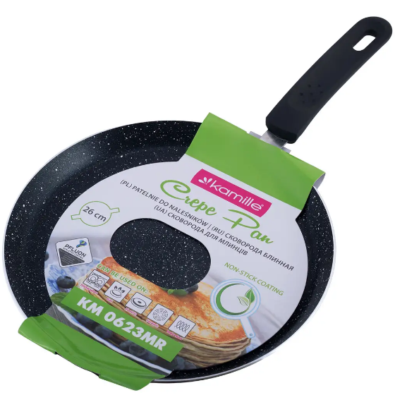 Сковорода для млинців d26 см а/п Marble 0623MR KAMILLE