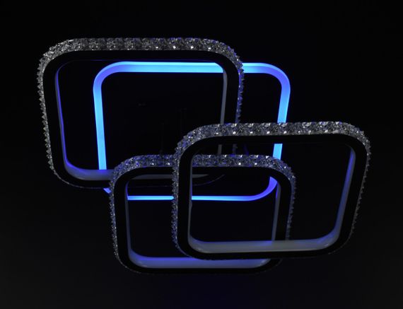 Люстра світлодіодна стельова LED світильник для квартири на стелю лед 26323 Чорний 14х41х41 см. | Зображення 6