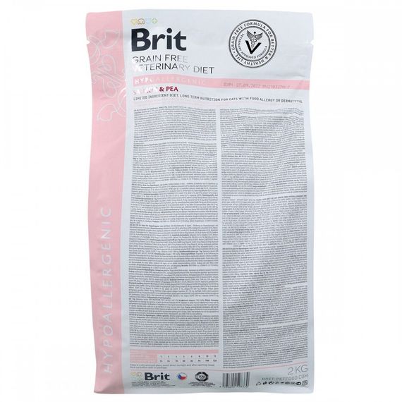 Корм сухий Brit Grain Free VetDiet Cat Hypoallergenic для котів з харчовою алергією та непереносимістю з лососем та горохом | Зображення 4