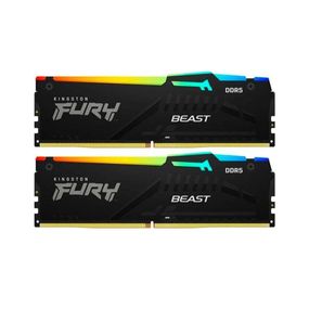 Модуль пам&#039;яті для комп&#039;ютера DDR5 32GB (2x16GB) 5200 MHz Beast RGB AM5 Black Kingston Fury (ex.HyperX) (KF552C36BBEAK2-32)