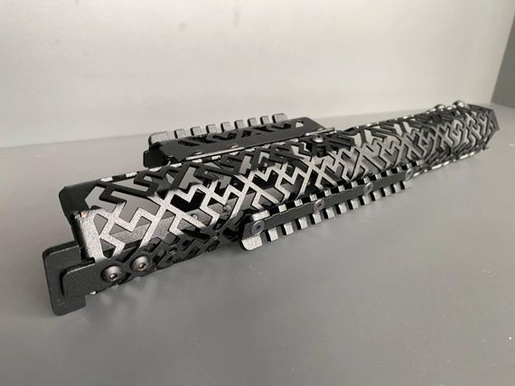 Цівка для АК-47, АК-74, АКС, АКМ подовжена сумісна з обважуванням з металу Чорне | Зображення 3