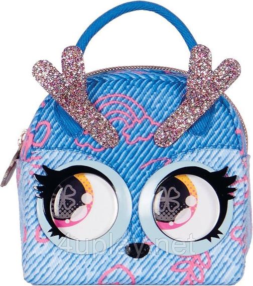 Міні-сумочка-вихованець Оленя з функцією закочування очей Purse Pets Micros Denim Deerie Stylish Small Purse | Зображення 3