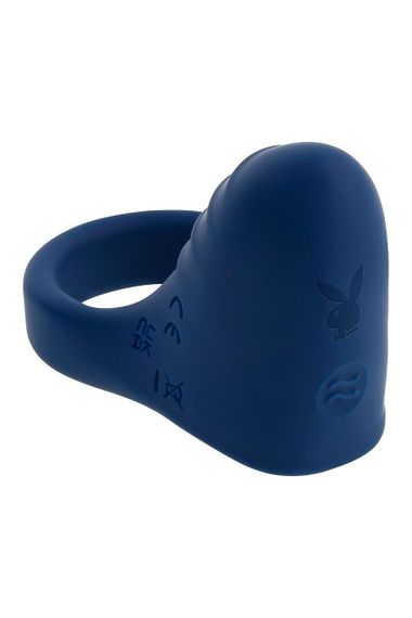 Эрекционное виброкольцо Evolved Playboy синее, 7.8 см Sex Aura | Зображення 5