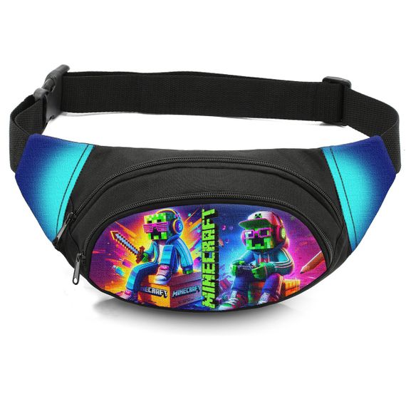 Сумка-бананка дитяча з принтом Minecraft поясна сумка для хлопчика (4543)
