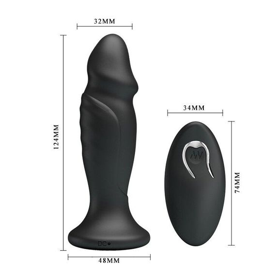 Анальний стимулятор з вібрацією і пультом ДУ-MR PLAY Super Power, BI - 040085W-MR Sex Aura | Зображення 6