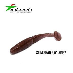 Силиконовая приманка, Съедобный силикон Intech Интеч Slim Shad 2,5"12 шт IN57