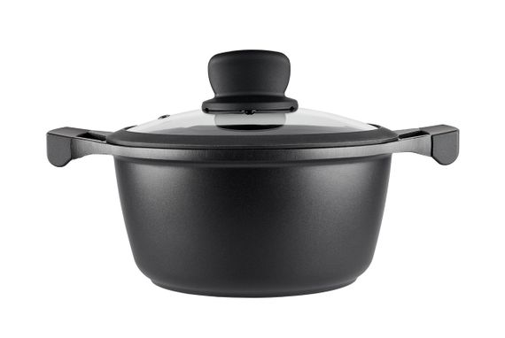 Кастрюля Vinzer Nitro Induction Line 50458, 3.8 л, 24 см, алюминиевая с крышкой и антипригарным покрытием | Зображення 1