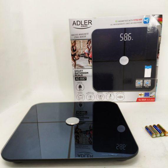Смарт весы с дисплеем, Bluetooth смарт весы весы напольные Умные напольные с датчиком температуры QX-53 | Зображення 4