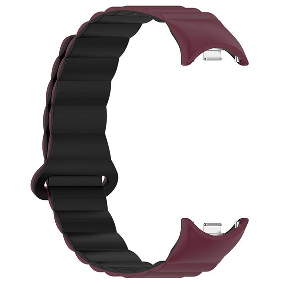 Ремешок Dual-color Magnetic для Xiaomi Mi Band 9/8 Plum / Black | Зображення 2