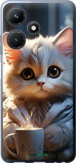 Чохол на Infinix Hot 30i Білий кіт "5646u-3045-2448"