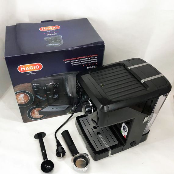 Кофемашина домашняя MAGIO MG-962 1140 Вт, Кавоварка для справжньої кави еспресо, Кофемашина латте XP-22 | Зображення 2