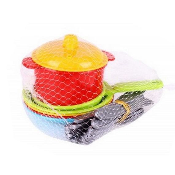 Ігровий набір Посуду "Маринка 2" ТехноК" 0694TXK 4 тарілочки зі столовими приборами | Зображення 1