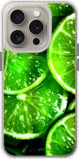 Чохол на iPhone 15 Pro Зелені часточки лимона "852pc-3096-2448"