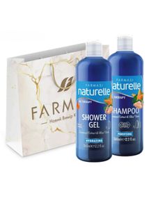 Набір "Морська терапія" гель для душу + шампунь + пакет Farmasi