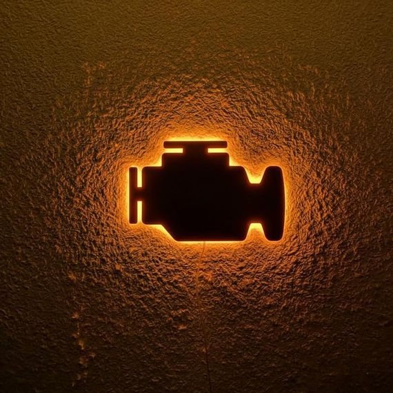 Панно декоративне картина на стіну Check Engine LED підсвітка 300х195 acr-p000117 | Зображення 3