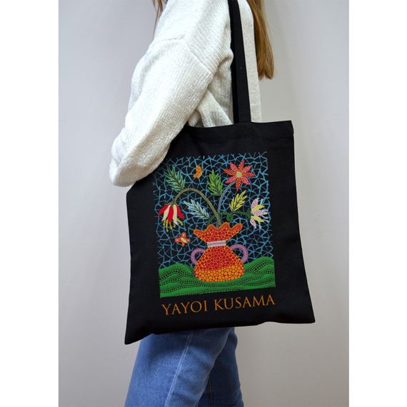 Экошопер Букопт BK4084 YAYOI KUSAMA Цветы черный | Зображення 4