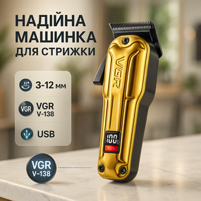 Машинка для стрижки посіченого волосся VGR, Малошумна машинка для стрижки волосся BY-42