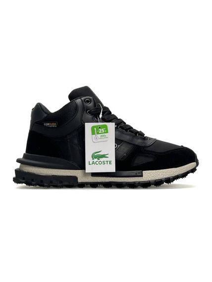 Зимние Мужские кроссовки New Lacoste Elite Active High Fur Black Beige (топ качество) A4868 | Зображення 1