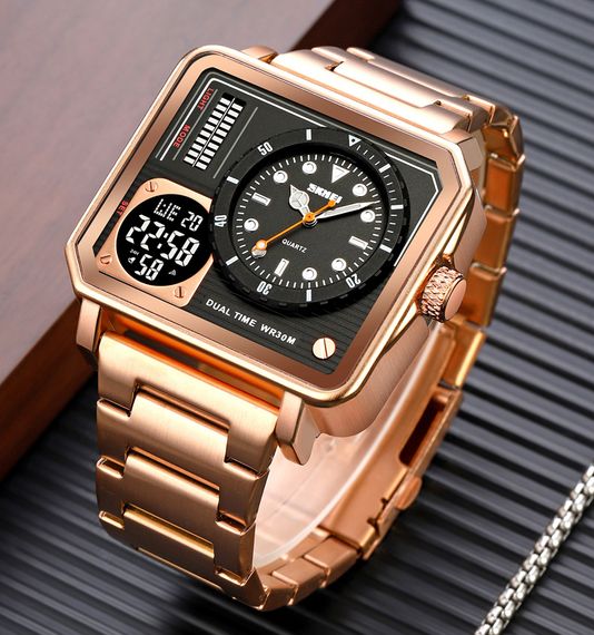 Чоловічий годинник Skmei 2025RG Rose Gold | Зображення 3