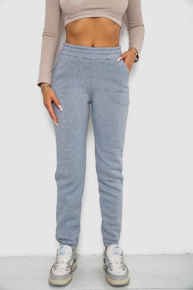 Спортивные штаны женские на флисе, цвет серый, 238R58641-3
