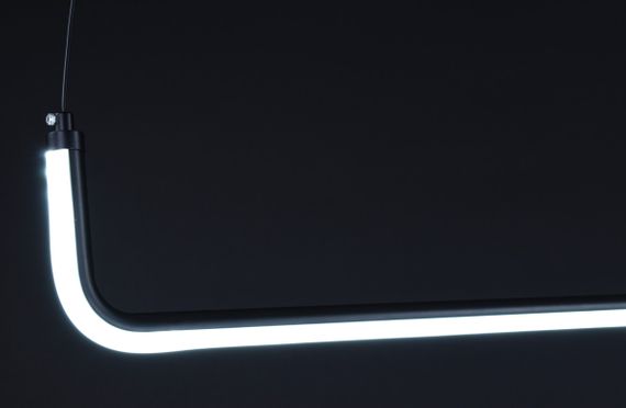 Люстра світлодіодна підвісна LED світильник для квартири на стелю лед 27324 Чорний 20-150х12х122 см. | Зображення 8