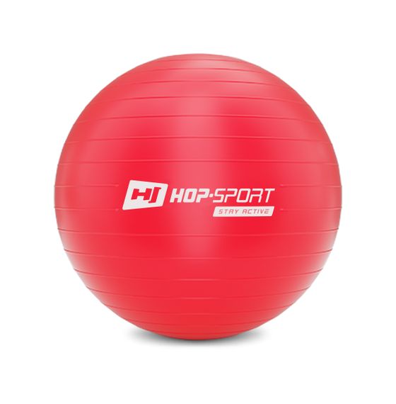 Фітбол Hop-Sport 55см червоний + насос 2020 | Зображення 2