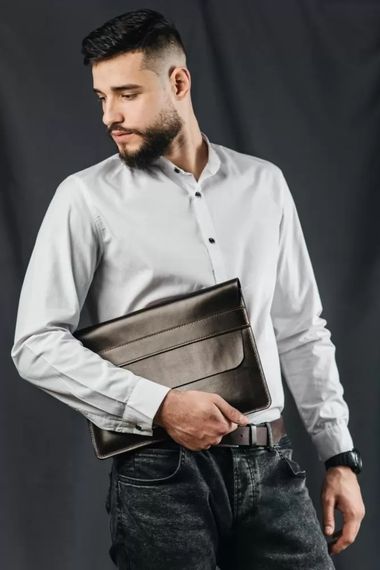 Шкіряний чохол для ноутбука Skin and Skin Sleeve 16 Коричневий (LC04BR-16) | Зображення 4