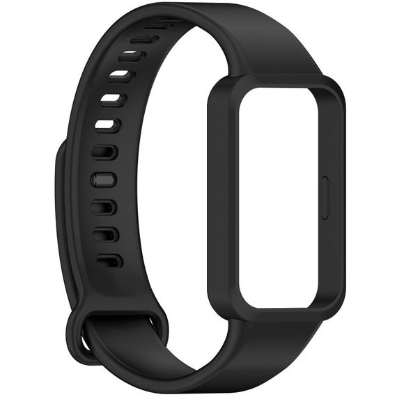 Силиконовый ремешок для Xiaomi Mi Smart Band 9 Active Black | Зображення 2
