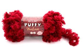 Пряжа Alize Puffy Furlove No 56 (Алізе Пуффі Фурлав) хутряна пряжа з петельками для в'язання руками, 100 г / 6.3 м