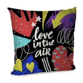 Подушка диванная с бархата Love in the air 45x45 см (45BP_18L037)