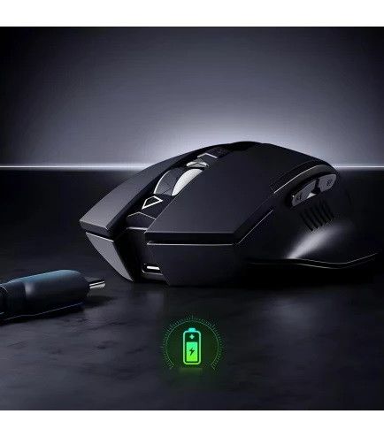 Мышь беспроводная INPHIC F1 с USB 2.4Gz, аккумулятором, 1600 DPI, mate black. С ИНДИКАТОРОМ ЗАРЯДА | Зображення 2