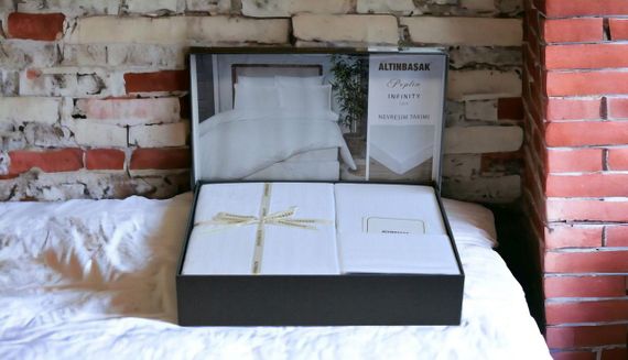 Постельное белье Altinbasak Poplin 200 х 220 см Infinity Lace | Зображення 3