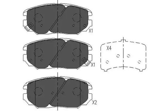 Колодки передні гальмівні Tucson/Sonata 05-, KAVO PARTS (KBP3020) | Зображення 1