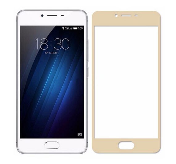 Full Cover защитное стекло для Meizu U20 - Gold
