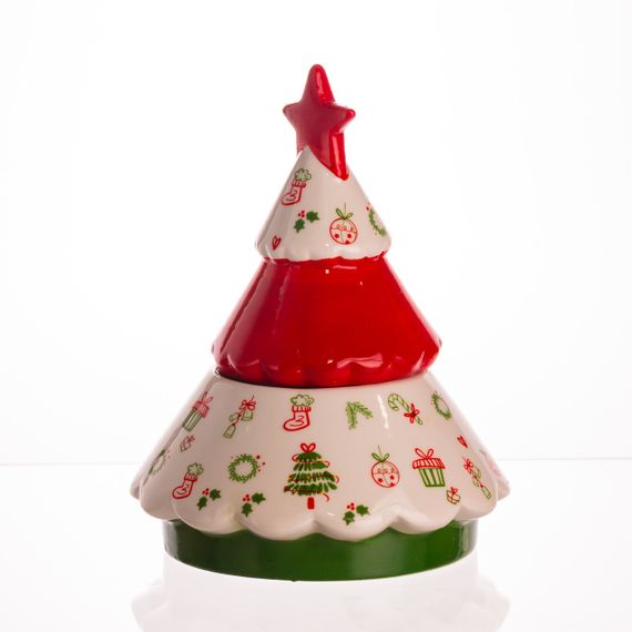 Конфетниця новорічна порцелянова Ялинка Ø15 (см) CR-1-21 | Зображення 2