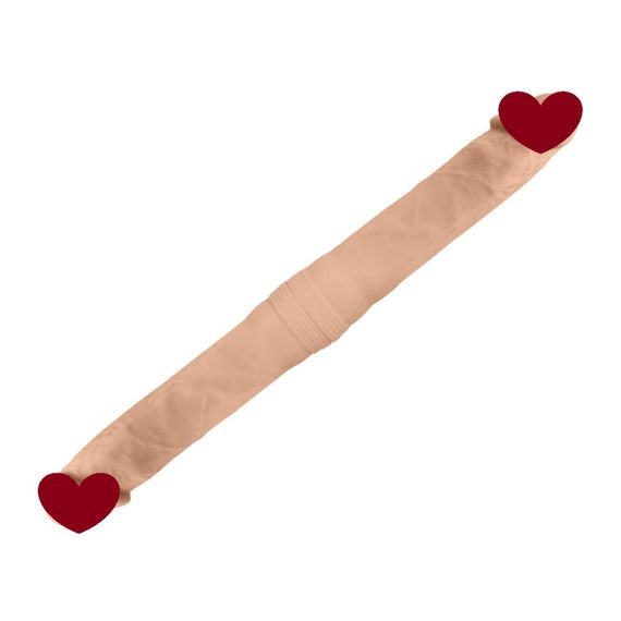 Фалоімітатор двосторонній SIlexD Billy-Joe Double Dong M Flesh, двошаровий, силікон+Silexpan sexstyle