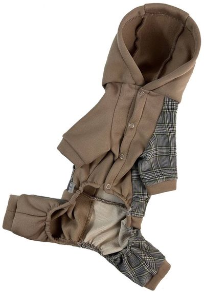 Костюм з клiтинкою беж D-182 | Зображення 3