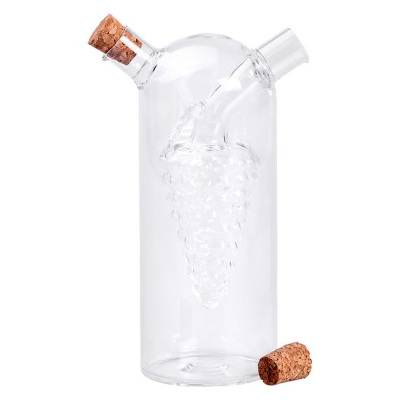 Бутылка для масла и уксуса 2 в 1 стеклянная 380 мл для оливкового, подсолнечного масла и уксуса HP-34-14 | Зображення 2