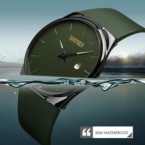 Модные мужские часы круглые SKMEI 1509AG, Крутые мужские часы, Брендовые VU-157 мужские часы | Зображення 1